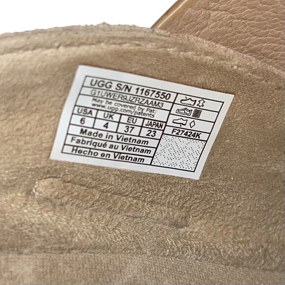 UGG Suede Clog Platform Mules Goldenstar Sand - Picture 10 of 11